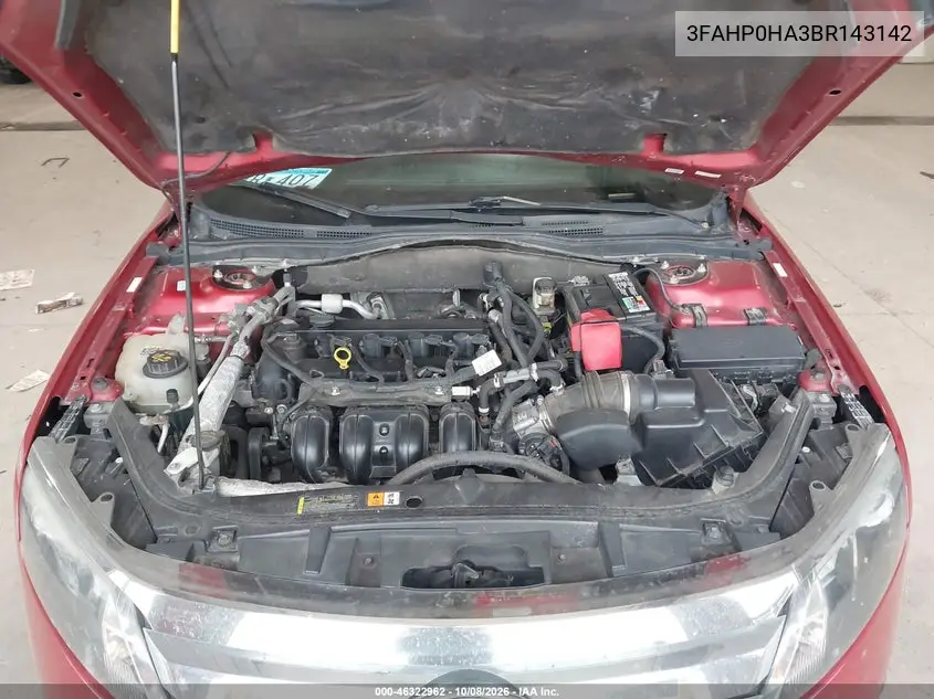 2011 FORD FUSION VIN 3FAHP0HA3BR143142 — фото 10