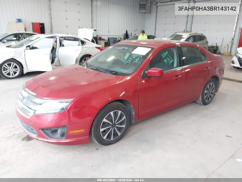 2011 FORD FUSION VIN 3FAHP0HA3BR143142 — фото 2