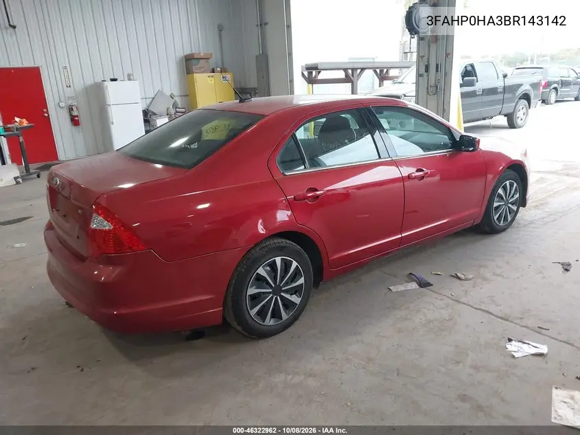 2011 FORD FUSION VIN 3FAHP0HA3BR143142 — фото 4