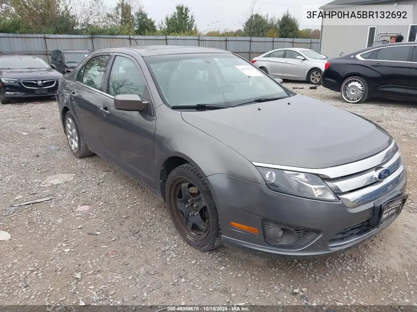 FORD FUSION 2011, VIN 3FAHP0HA5BR132692