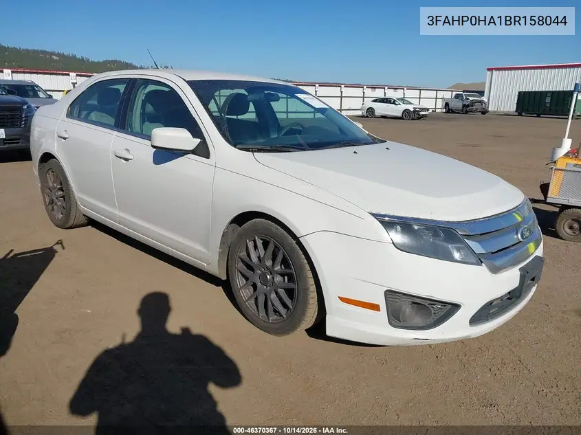FORD FUSION 2011, VIN 3FAHP0HA1BR158044