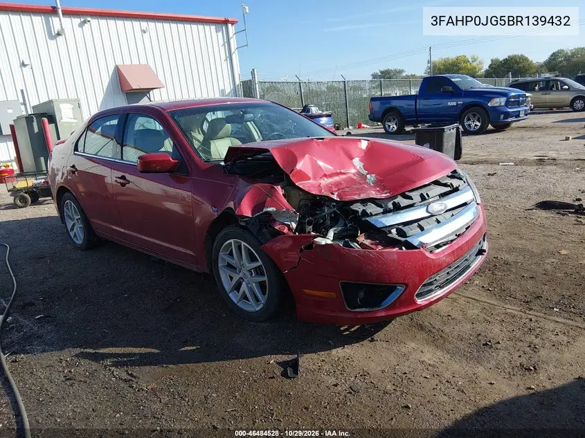FORD FUSION 2011, VIN 3FAHP0JG5BR139432