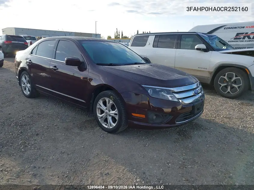 FORD FUSION 2012, VIN 3FAHP0HA0CR252160
