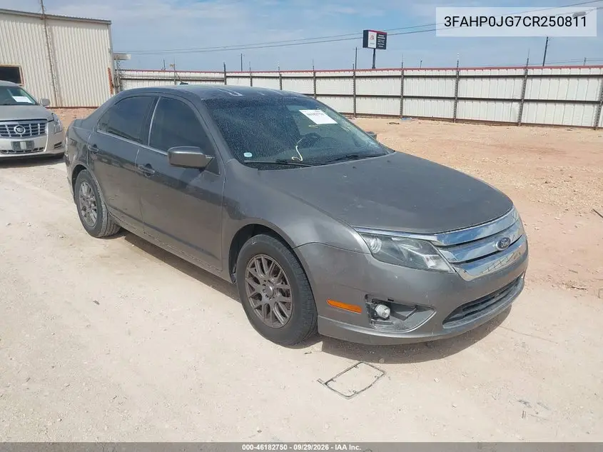 FORD FUSION 2012, VIN 3FAHP0JG7CR250811