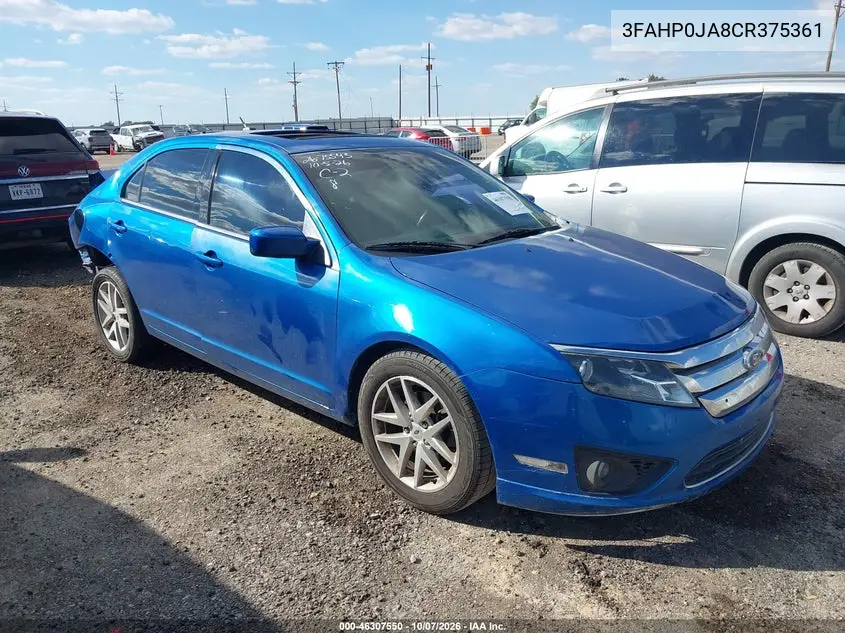 FORD FUSION 2012, VIN 3FAHP0JA8CR375361