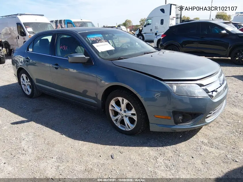 FORD FUSION 2012, VIN 3FAHP0HA3CR102107