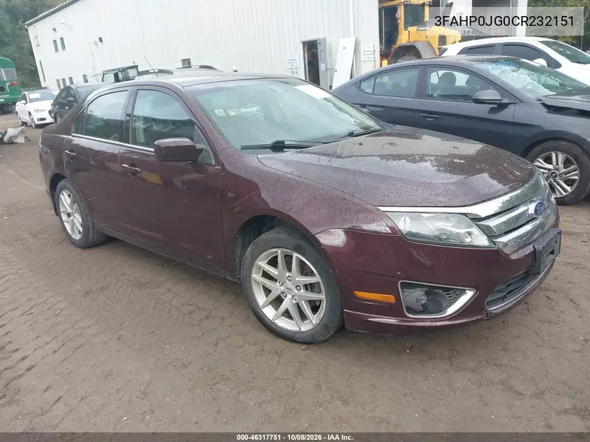 FORD FUSION 2012, VIN 3FAHP0JG0CR232151