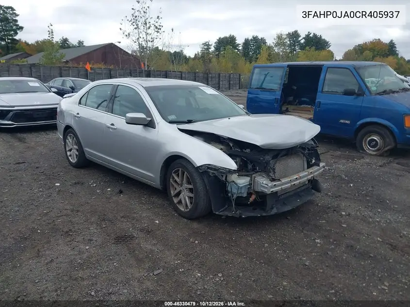 FORD FUSION 2012, VIN 3FAHP0JA0CR405937