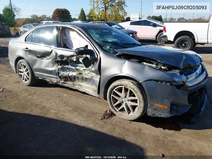 FORD FUSION 2012, VIN 3FAHP0JG9CR205093