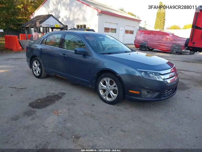 FORD FUSION 2012, VIN 3FAHP0HA9CR288011