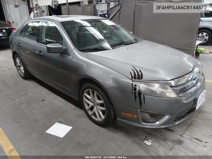 FORD FUSION 2012, VIN 3FAHP0JA6CR144572