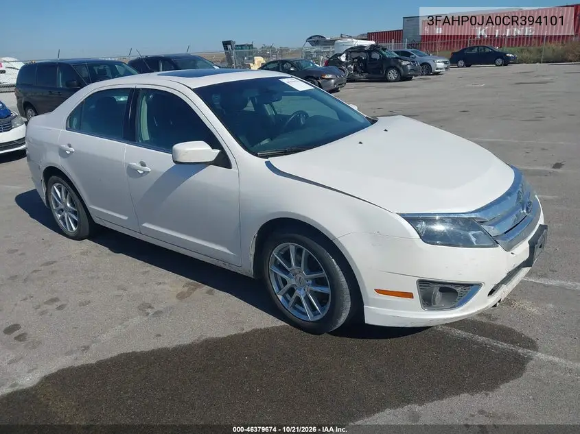 FORD FUSION 2012, VIN 3FAHP0JA0CR394101
