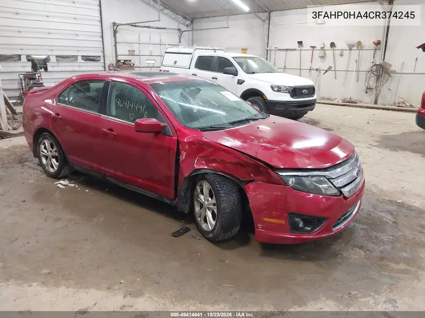 FORD FUSION 2012, VIN 3FAHP0HA4CR374245