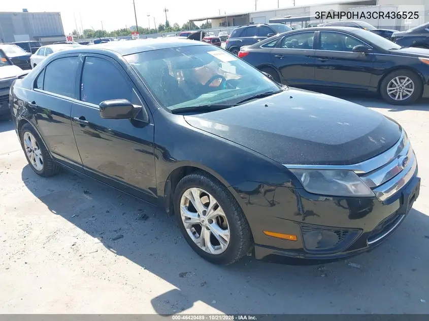FORD FUSION 2012, VIN 3FAHP0HA3CR436525