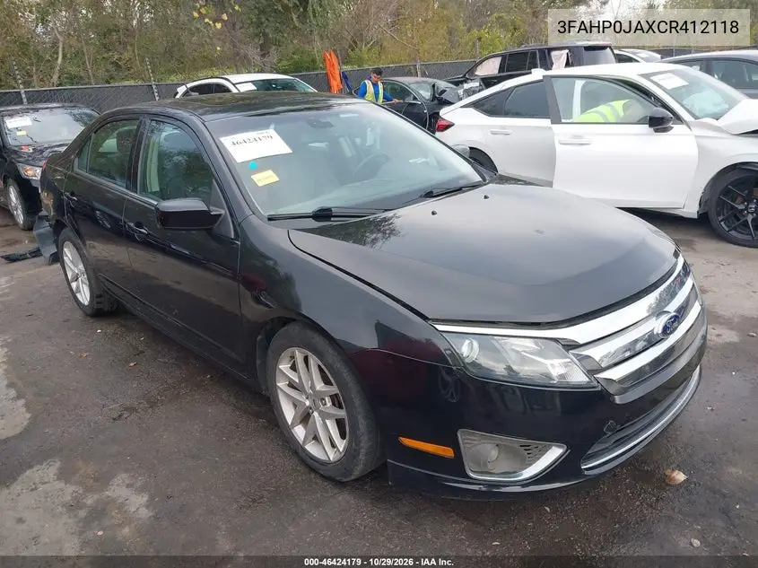 FORD FUSION 2012, VIN 3FAHP0JAXCR412118