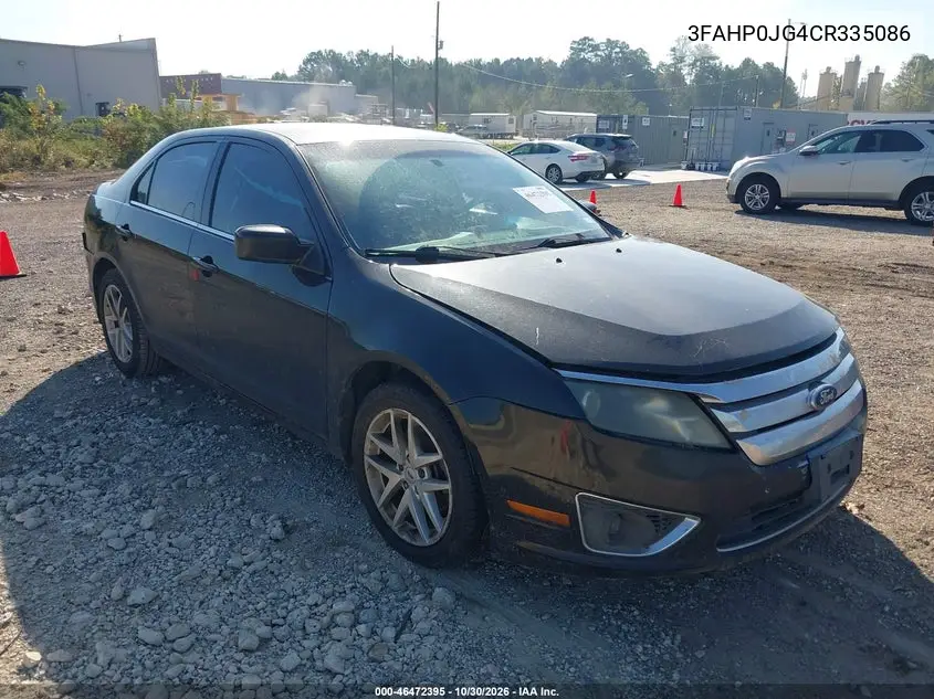 FORD FUSION 2012, VIN 3FAHP0JG4CR335086