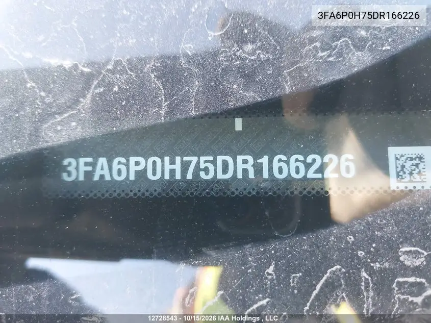 2013 FORD FUSION VIN 3FA6P0H75DR166226 — фото 19