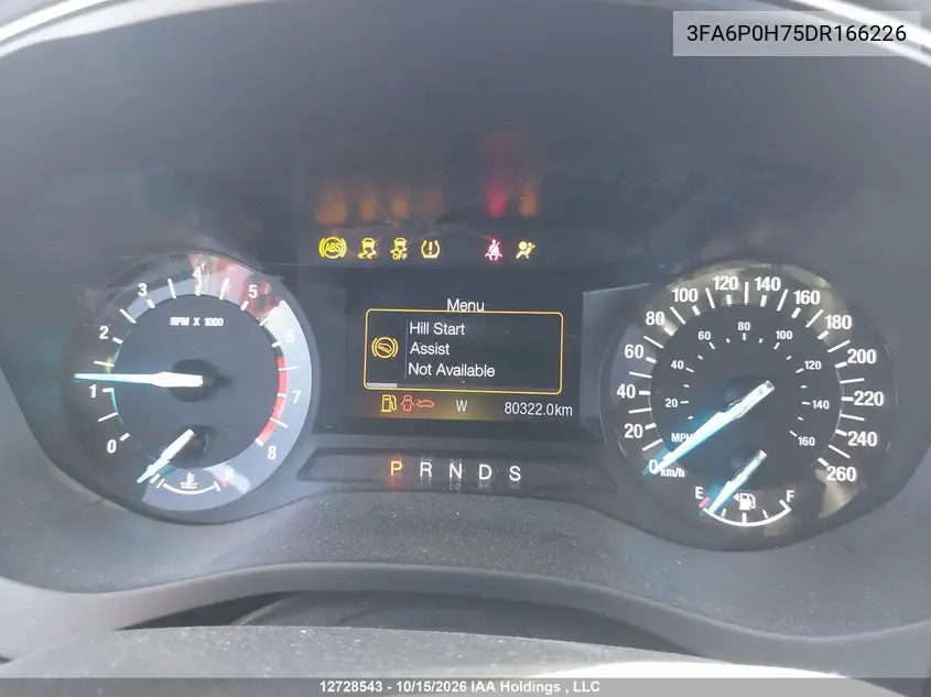 2013 FORD FUSION VIN 3FA6P0H75DR166226 — фото 7