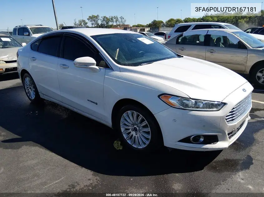 FORD FUSION 2013, VIN 3FA6P0LU7DR167181
