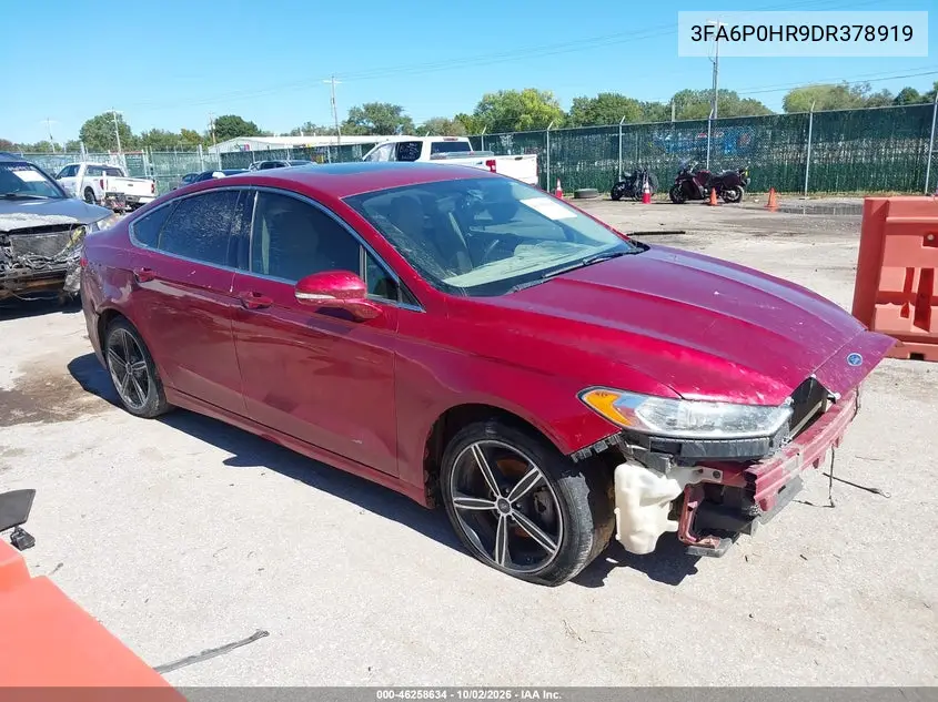 FORD FUSION 2013, VIN 3FA6P0HR9DR378919