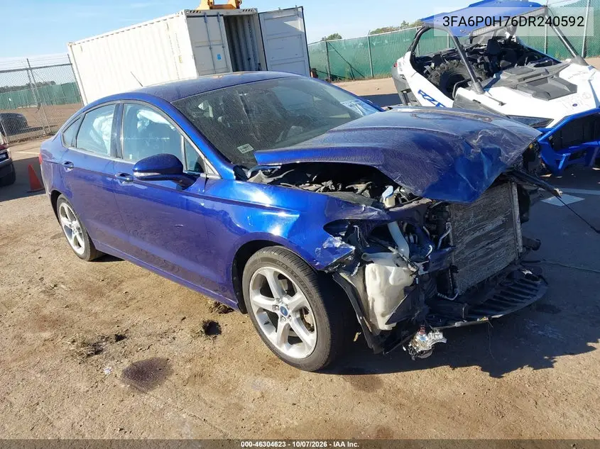 FORD FUSION 2013, VIN 3FA6P0H76DR240592