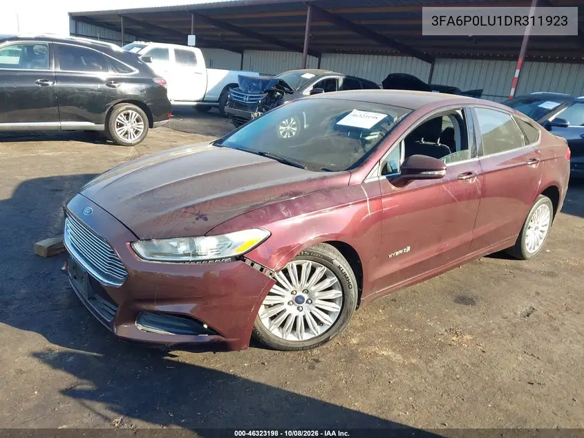 2013 FORD FUSION VIN 3FA6P0LU1DR311923 — фото 2
