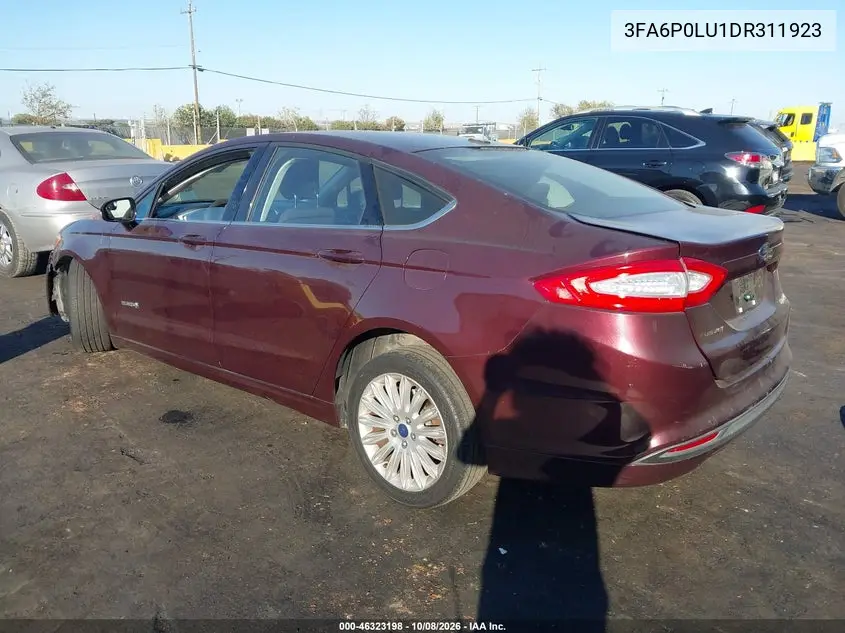 2013 FORD FUSION VIN 3FA6P0LU1DR311923 — фото 3