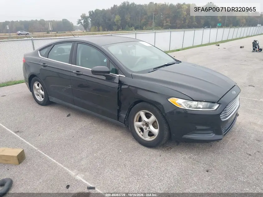 FORD FUSION 2013, VIN 3FA6P0G71DR320965