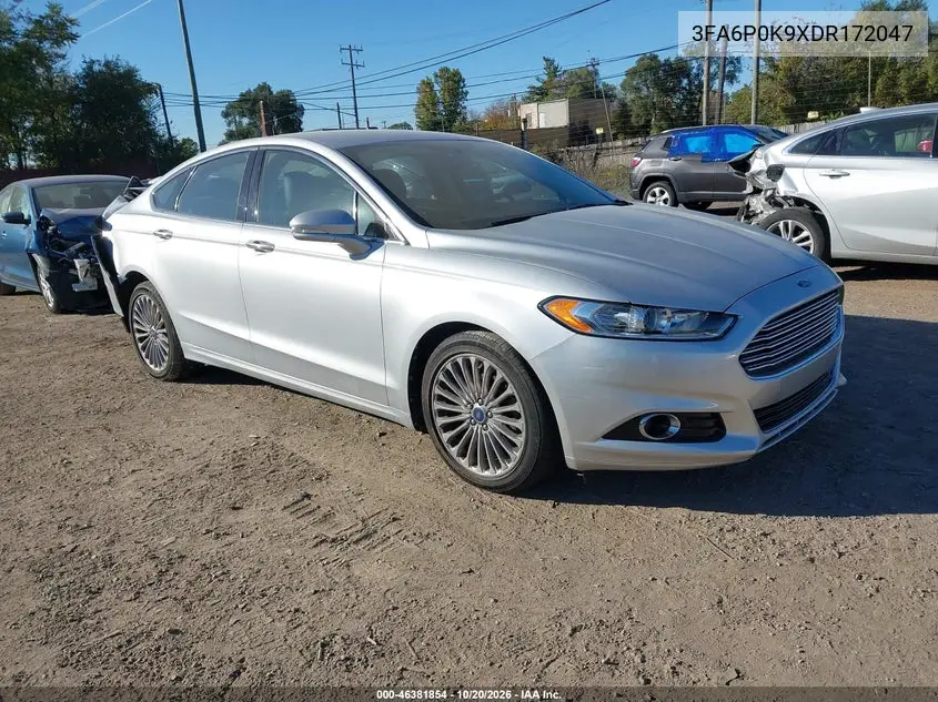 FORD FUSION 2013, VIN 3FA6P0K9XDR172047