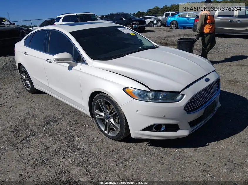 FORD FUSION 2013, VIN 3FA6P0K93DR376334