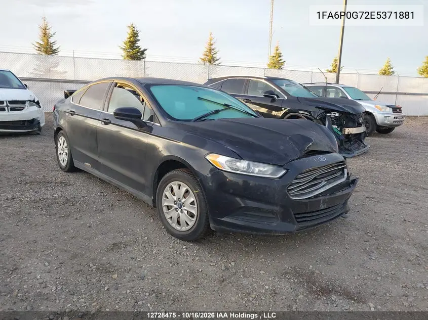 FORD FUSION 2014, VIN 1FA6P0G72E5371881