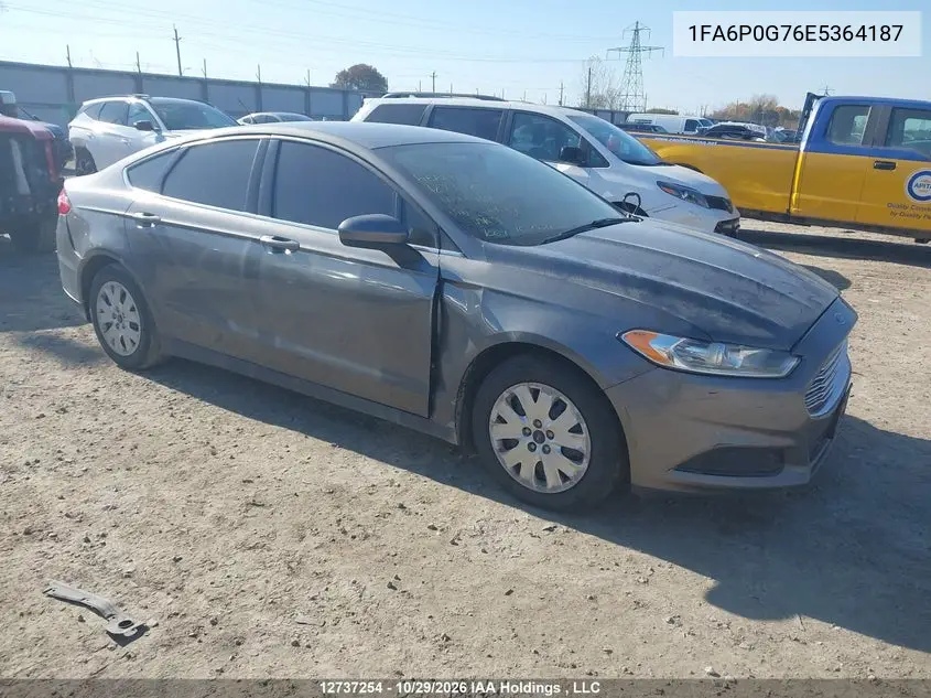 FORD FUSION 2014, VIN 1FA6P0G76E5364187