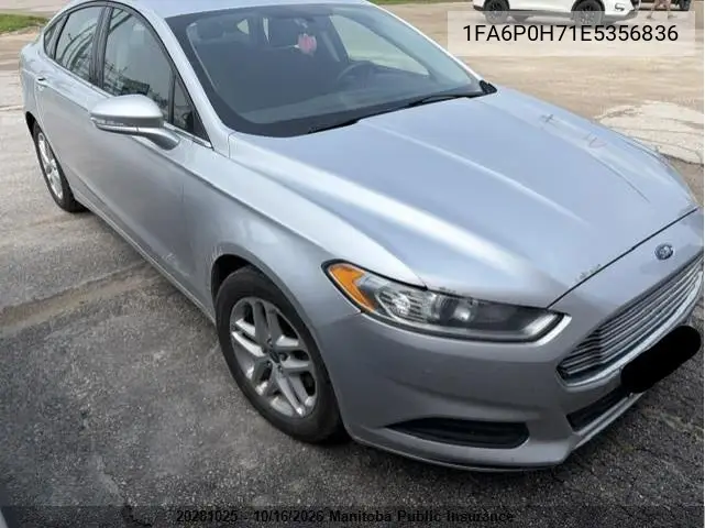 FORD FUSION 2014, VIN 1FA6P0H71E5356836