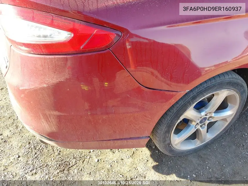 FORD FUSION 2014, VIN 3FA6P0HD9ER160937
