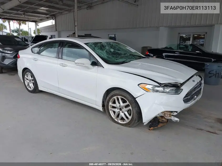 FORD FUSION 2014, VIN 3FA6P0H70ER113113