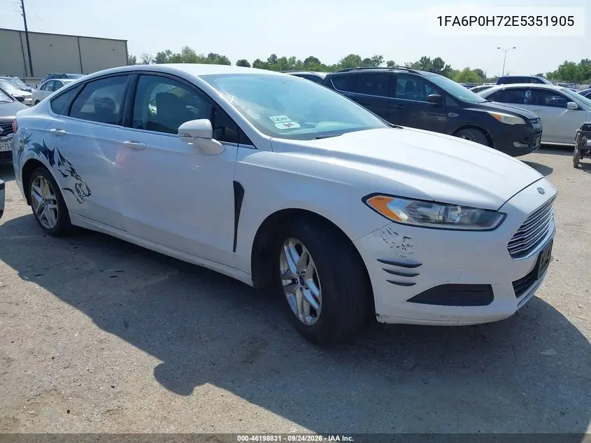 FORD FUSION 2014, VIN 1FA6P0H72E5351905