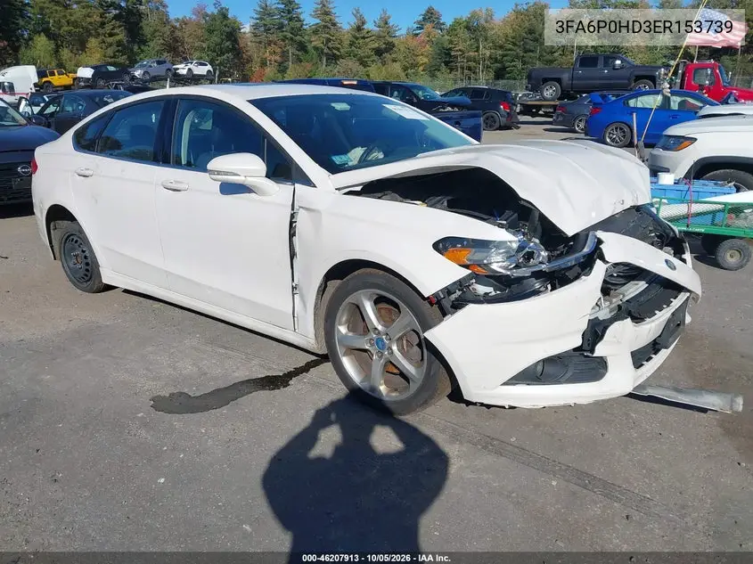 FORD FUSION 2014, VIN 3FA6P0HD3ER153739