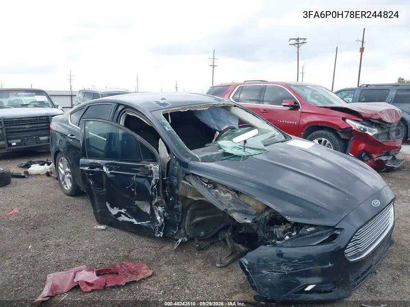 FORD FUSION 2014, VIN 3FA6P0H78ER244824