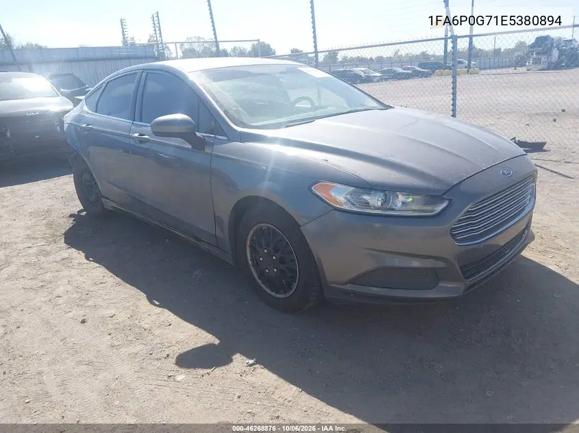 FORD FUSION 2014, VIN 1FA6P0G71E5380894