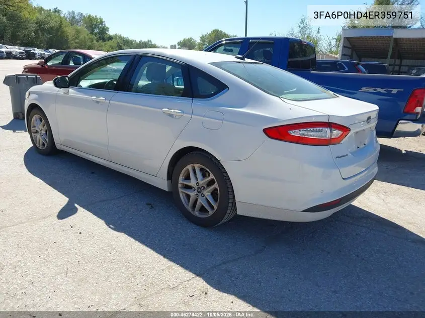 2014 FORD FUSION VIN 3FA6P0HD4ER359751 — фото 3