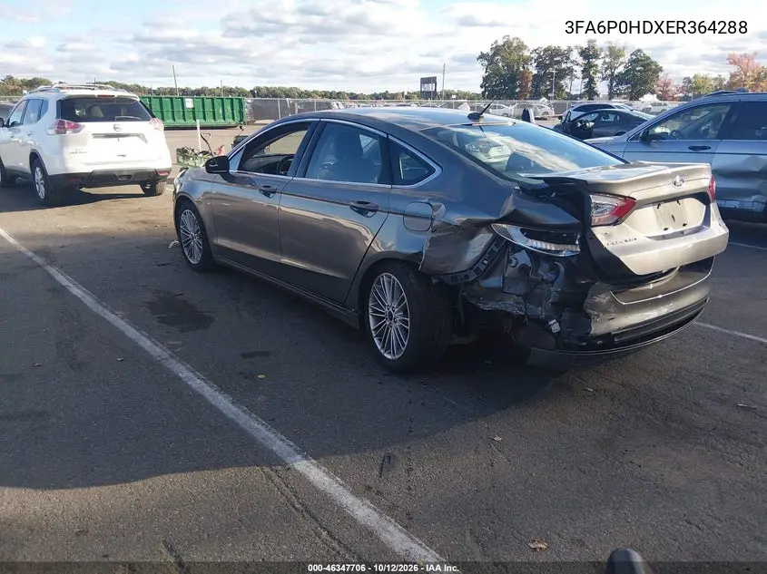 2014 FORD FUSION VIN 3FA6P0HDXER364288 — фото 3