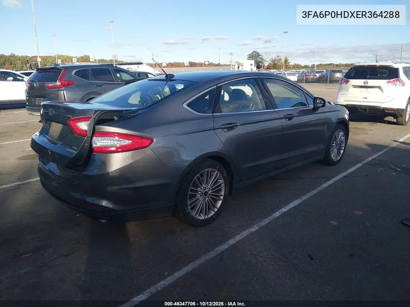 2014 FORD FUSION VIN 3FA6P0HDXER364288 — фото 4