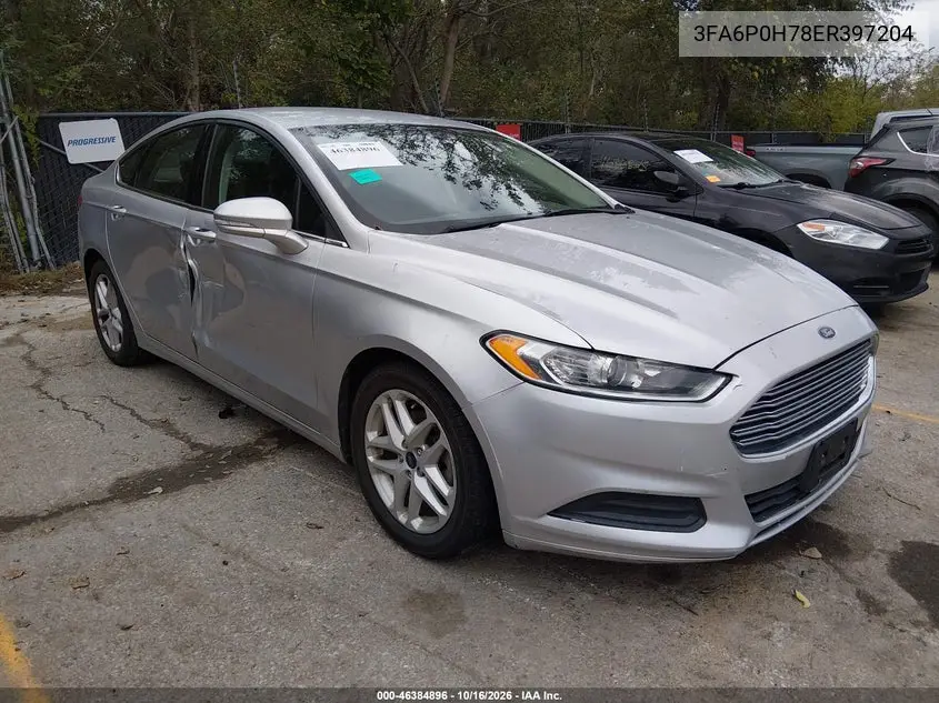 FORD FUSION 2014, VIN 3FA6P0H78ER397204