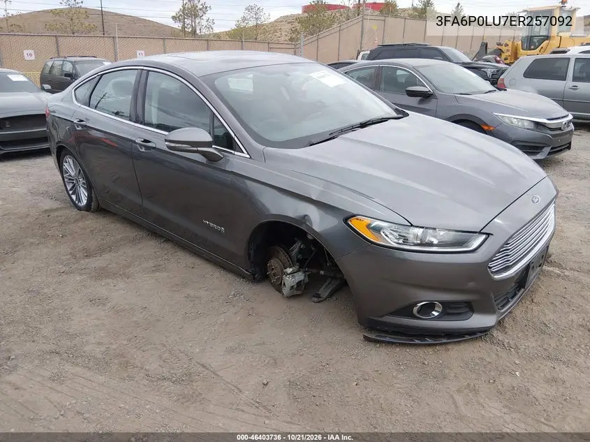 FORD FUSION 2014, VIN 3FA6P0LU7ER257092