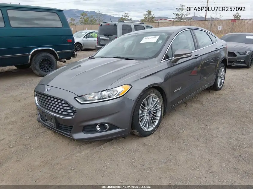 2014 FORD FUSION VIN 3FA6P0LU7ER257092 — фото 2