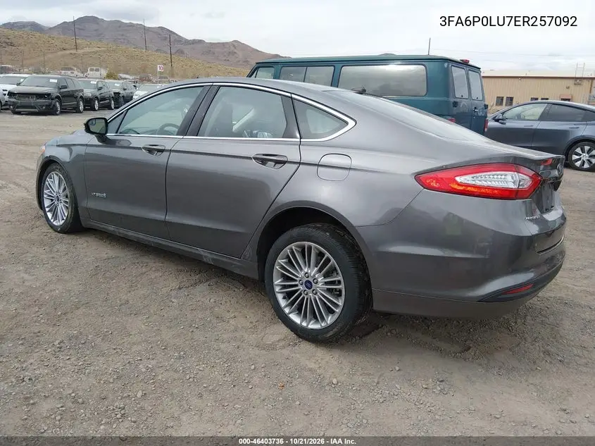 2014 FORD FUSION VIN 3FA6P0LU7ER257092 — фото 3