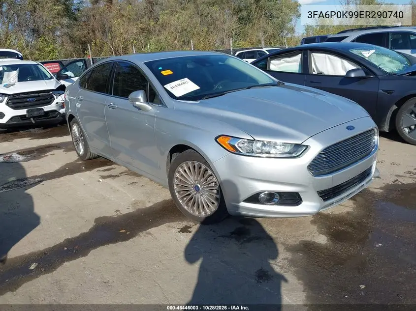 FORD FUSION 2014, VIN 3FA6P0K99ER290740