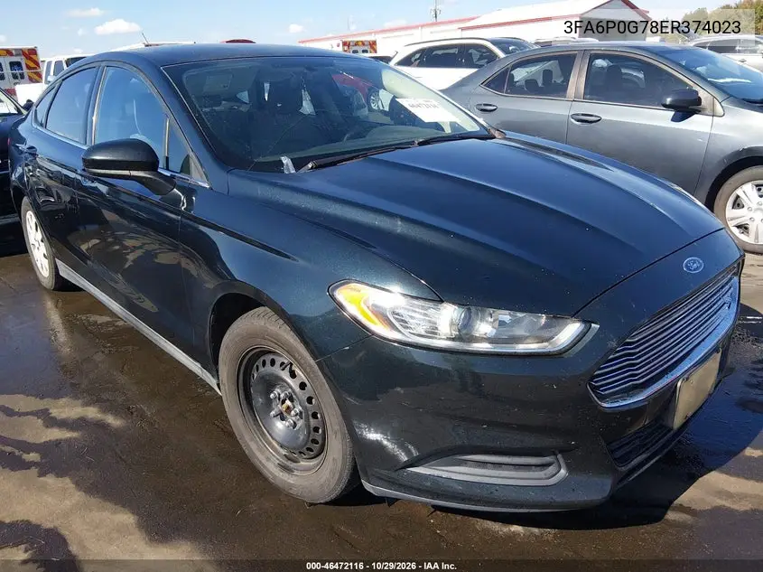 FORD FUSION 2014, VIN 3FA6P0G78ER374023