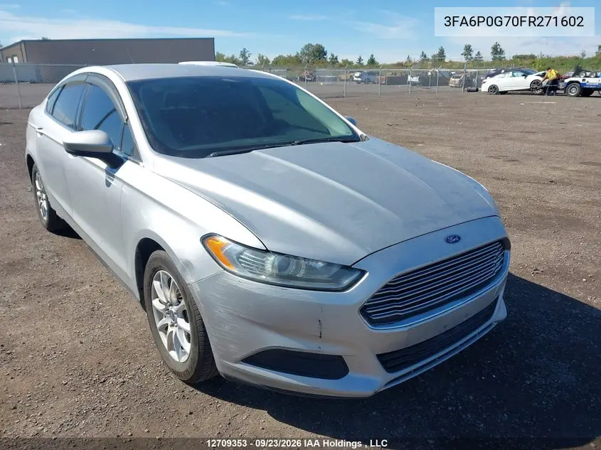 FORD FUSION 2015, VIN 3FA6P0G70FR271602