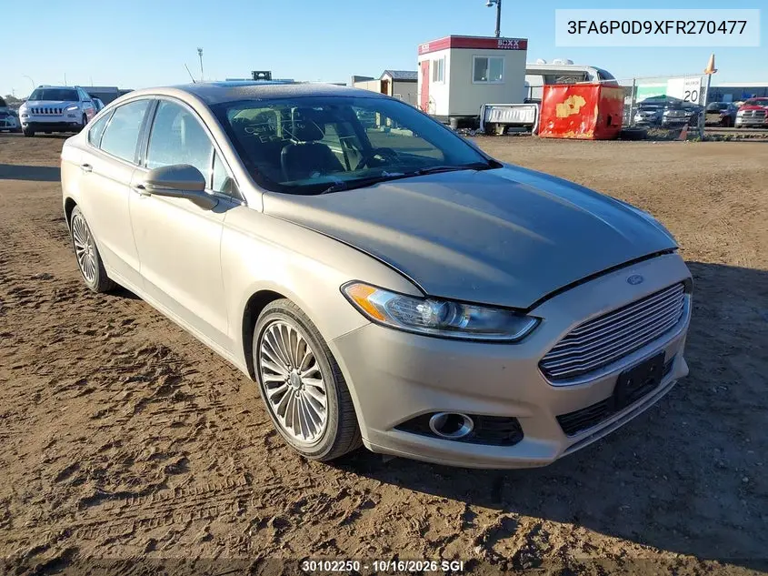 FORD FUSION 2015, VIN 3FA6P0D9XFR270477